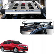Car Roof Quest Luggage (4x 4) Frame Aluminum Roof Frame Universal Roof Frame Travel Frame Load Frame Load Over 100 kg Roof Shelves Luggage Box Roof Rack (Silver)