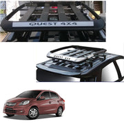 Car Roof Quest Luggage (4x 4) Frame Aluminum Roof Frame Universal Roof Frame Travel Frame Load Frame Load Over 100 kg Roof Shelves Luggage Box Roof Rack (Black)