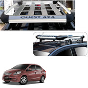 Car Roof Quest Luggage (4x 4) Frame Aluminum Roof Frame Universal Roof Frame Travel Frame Load Frame Load Over 100 kg Roof Shelves Luggage Box Roof Rack (Silver)