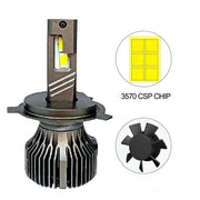 Auto Pearl 2-Side H4 LED Bulb With Turbo Cooling Fan, wide ultra bright Led light 120W, 6000K, 3500LM White Light compatible with All Car (Pack of 2)