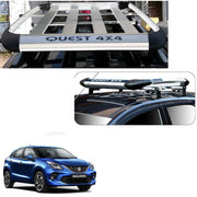 Car Roof Quest Luggage (4x 4) Frame Aluminum Roof Frame Universal Roof Frame Travel Frame Load Frame Load Over 100 kg Roof Shelves Luggage Box Roof Rack (Silver)