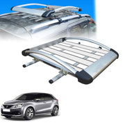 Car Roof Luggage (4x 4) Frame Aluminum Roof Frame Universal Roof Frame Travel Frame Load Frame Load Over 100 kg Roof Shelves Luggage Box Roof Rack (Silver)
