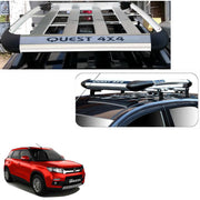 Car Roof Quest Luggage (4x 4) Frame Aluminum Roof Frame Universal Roof Frame Travel Frame Load Frame Load Over 100 kg Roof Shelves Luggage Box Roof Rack (Silver)