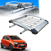 Car Roof Luggage (4x 4) Frame Aluminum Roof Frame Universal Roof Frame Travel Frame Load Frame Load Over 100 kg Roof Shelves Luggage Box Roof Rack (Silver)