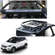 Car Roof Quest Luggage (4x 4) Frame Aluminum Roof Frame Universal Roof Frame Travel Frame Load Frame Load Over 100 kg Roof Shelves Luggage Box Roof Rack (Black)