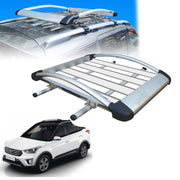 Car Roof Luggage (4x 4) Frame Aluminum Roof Frame Universal Roof Frame Travel Frame Load Frame Load Over 100 kg Roof Shelves Luggage Box Roof Rack (Silver)