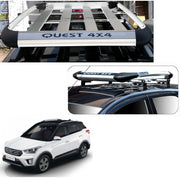 Car Roof Quest Luggage (4x 4) Frame Aluminum Roof Frame Universal Roof Frame Travel Frame Load Frame Load Over 100 kg Roof Shelves Luggage Box Roof Rack (Silver)