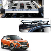 Car Roof Quest Luggage (4x 4) Frame Aluminum Roof Frame Universal Roof Frame Travel Frame Load Frame Load Over 100 kg Roof Shelves Luggage Box Roof Rack (Silver)