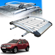 Car Roof Luggage (4x 4) Frame Aluminum Roof Frame Universal Roof Frame Travel Frame Load Frame Load Over 100 kg Roof Shelves Luggage Box Roof Rack (Silver)