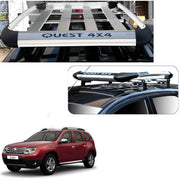 Car Roof Quest Luggage (4x 4) Frame Aluminum Roof Frame Universal Roof Frame Travel Frame Load Frame Load Over 100 kg Roof Shelves Luggage Box Roof Rack (Silver)