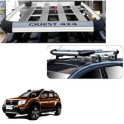Car Roof Quest Luggage (4x 4) Frame Aluminum Roof Frame Universal Roof Frame Travel Frame Load Frame Load Over 100 kg Roof Shelves Luggage Box Roof Rack (Silver)