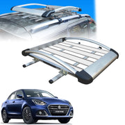 Car Roof Luggage (4x 4) Frame Aluminum Roof Frame Universal Roof Frame Travel Frame Load Frame Load Over 100 kg Roof Shelves Luggage Box Roof Rack (Silver)