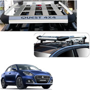 Car Roof Quest Luggage (4x 4) Frame Aluminum Roof Frame Universal Roof Frame Travel Frame Load Frame Load Over 100 kg Roof Shelves Luggage Box Roof Rack (Silver)