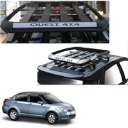 Car Roof Quest Luggage (4x 4) Frame Aluminum Roof Frame Universal Roof Frame Travel Frame Load Frame Load Over 100 kg Roof Shelves Luggage Box Roof Rack (Black)