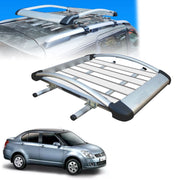 Car Roof Luggage (4x 4) Frame Aluminum Roof Frame Universal Roof Frame Travel Frame Load Frame Load Over 100 kg Roof Shelves Luggage Box Roof Rack (Silver)