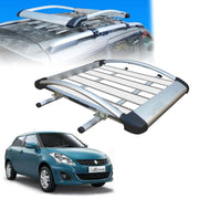 Car Roof Luggage (4x 4) Frame Aluminum Roof Frame Universal Roof Frame Travel Frame Load Frame Load Over 100 kg Roof Shelves Luggage Box Roof Rack (Silver)