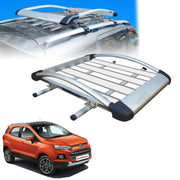 Car Roof Luggage (4x 4) Frame Aluminum Roof Frame Universal Roof Frame Travel Frame Load Frame Load Over 100 kg Roof Shelves Luggage Box Roof Rack (Silver)