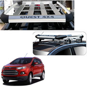 Car Roof Quest Luggage (4x 4) Frame Aluminum Roof Frame Universal Roof Frame Travel Frame Load Frame Load Over 100 kg Roof Shelves Luggage Box Roof Rack (Silver)