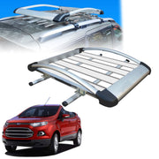 Car Roof Luggage (4x 4) Frame Aluminum Roof Frame Universal Roof Frame Travel Frame Load Frame Load Over 100 kg Roof Shelves Luggage Box Roof Rack (Silver)