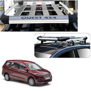 Car Roof Quest Luggage (4x 4) Frame Aluminum Roof Frame Universal Roof Frame Travel Frame Load Frame Load Over 100 kg Roof Shelves Luggage Box Roof Rack (Silver)