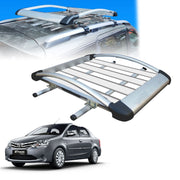 Car Roof Luggage (4x 4) Frame Aluminum Roof Frame Universal Roof Frame Travel Frame Load Frame Load Over 100 kg Roof Shelves Luggage Box Roof Rack (Silver)