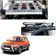 Car Roof Quest Luggage (4x 4) Frame Aluminum Roof Frame Universal Roof Frame Travel Frame Load Frame Load Over 100 kg Roof Shelves Luggage Box Roof Rack (Silver)