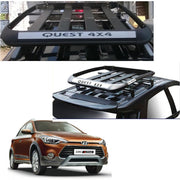 Car Roof Quest Luggage (4x 4) Frame Aluminum Roof Frame Universal Roof Frame Travel Frame Load Frame Load Over 100 kg Roof Shelves Luggage Box Roof Rack (Black)