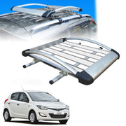 Car Roof Luggage (4x 4) Frame Aluminum Roof Frame Universal Roof Frame Travel Frame Load Frame Load Over 100 kg Roof Shelves Luggage Box Roof Rack (Silver)