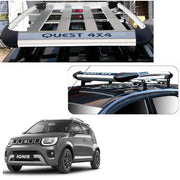 Car Roof Quest Luggage (4x 4) Frame Aluminum Roof Frame Universal Roof Frame Travel Frame Load Frame Load Over 100 kg Roof Shelves Luggage Box Roof Rack (Silver)