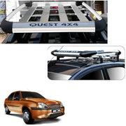 Car Roof Quest Luggage (4x 4) Frame Aluminum Roof Frame Universal Roof Frame Travel Frame Load Frame Load Over 100 kg Roof Shelves Luggage Box Roof Rack (Silver)