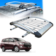 Car Roof Luggage (4x 4) Frame Aluminum Roof Frame Universal Roof Frame Travel Frame Load Frame Load Over 100 kg Roof Shelves Luggage Box Roof Rack (Silver)