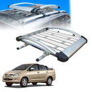 Car Roof Luggage (4x 4) Frame Aluminum Roof Frame Universal Roof Frame Travel Frame Load Frame Load Over 100 kg Roof Shelves Luggage Box Roof Rack (Silver)