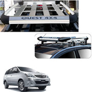 Car Roof Quest Luggage (4x 4) Frame Aluminum Roof Frame Universal Roof Frame Travel Frame Load Frame Load Over 100 kg Roof Shelves Luggage Box Roof Rack (Silver)