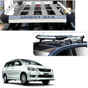 Car Roof Quest Luggage (4x 4) Frame Aluminum Roof Frame Universal Roof Frame Travel Frame Load Frame Load Over 100 kg Roof Shelves Luggage Box Roof Rack (Silver)