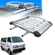 Car Roof Luggage (4x 4) Frame Aluminum Roof Frame Universal Roof Frame Travel Frame Load Frame Load Over 100 kg Roof Shelves Luggage Box Roof Rack (Silver)