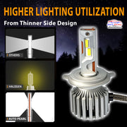 Auto Pearl H4 LED Headlight Bulb for Car 280W 18000LM 6000K (White Light LED Headlight Bulb) compatible with All Car (Pack of 2)