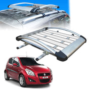 Car Roof Luggage (4x 4) Frame Aluminum Roof Frame Universal Roof Frame Travel Frame Load Frame Load Over 100 kg Roof Shelves Luggage Box Roof Rack (Silver)