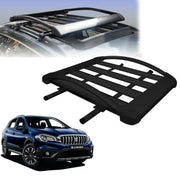 Car Roof Luggage (4x 4) Frame Aluminum Roof Frame Universal Roof Frame Travel Frame Load Frame Load Over 100 kg Roof Shelves Luggage Box Roof Rack (Black)