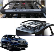 Car Roof Quest Luggage (4x 4) Frame Aluminum Roof Frame Universal Roof Frame Travel Frame Load Frame Load Over 100 kg Roof Shelves Luggage Box Roof Rack (Black)