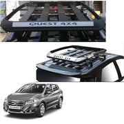 Car Roof Quest Luggage (4x 4) Frame Aluminum Roof Frame Universal Roof Frame Travel Frame Load Frame Load Over 100 kg Roof Shelves Luggage Box Roof Rack (Black)