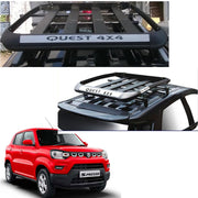 Car Roof Quest Luggage (4x 4) Frame Aluminum Roof Frame Universal Roof Frame Travel Frame Load Frame Load Over 100 kg Roof Shelves Luggage Box Roof Rack (Black)
