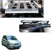 Car Roof Quest Luggage (4x 4) Frame Aluminum Roof Frame Universal Roof Frame Travel Frame Load Frame Load Over 100 kg Roof Shelves Luggage Box Roof Rack (Silver)