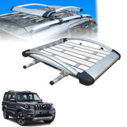 Car Roof Luggage (4x 4) Frame Aluminum Roof Frame Universal Roof Frame Travel Frame Load Frame Load Over 100 kg Roof Shelves Luggage Box Roof Rack (Silver)