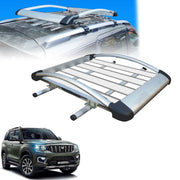 Car Roof Luggage (4x 4) Frame Aluminum Roof Frame Universal Roof Frame Travel Frame Load Frame Load Over 100 kg Roof Shelves Luggage Box Roof Rack (Silver)