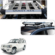 Car Roof Quest Luggage (4x 4) Frame Aluminum Roof Frame Universal Roof Frame Travel Frame Load Frame Load Over 100 kg Roof Shelves Luggage Box Roof Rack (Silver)