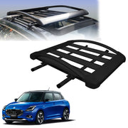 Car Roof Luggage (4x 4) Frame Aluminum Roof Frame Universal Roof Frame Travel Frame Load Frame Load Over 100 kg Roof Shelves Luggage Box Roof Rack (Black)