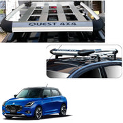 Car Roof Quest Luggage (4x 4) Frame Aluminum Roof Frame Universal Roof Frame Travel Frame Load Frame Load Over 100 kg Roof Shelves Luggage Box Roof Rack (Silver)