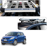 Car Roof Quest Luggage (4x 4) Frame Aluminum Roof Frame Universal Roof Frame Travel Frame Load Frame Load Over 100 kg Roof Shelves Luggage Box Roof Rack (Silver)
