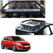 Car Roof Quest Luggage (4x 4) Frame Aluminum Roof Frame Universal Roof Frame Travel Frame Load Frame Load Over 100 kg Roof Shelves Luggage Box Roof Rack (Black)