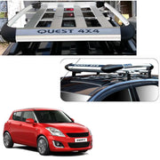 Car Roof Quest Luggage (4x 4) Frame Aluminum Roof Frame Universal Roof Frame Travel Frame Load Frame Load Over 100 kg Roof Shelves Luggage Box Roof Rack (Silver)